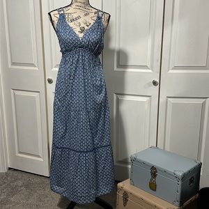 MANGO Printed Flared Maxi Dress